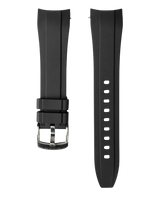 Black Rubber Strap 22mm