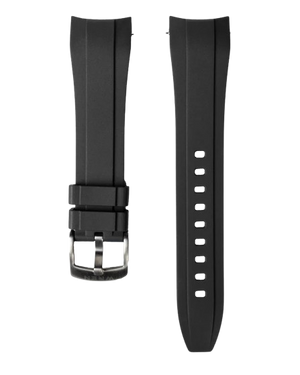 Black Rubber Strap 22mm