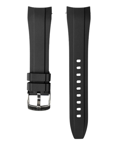 Black Rubber Strap 22mm