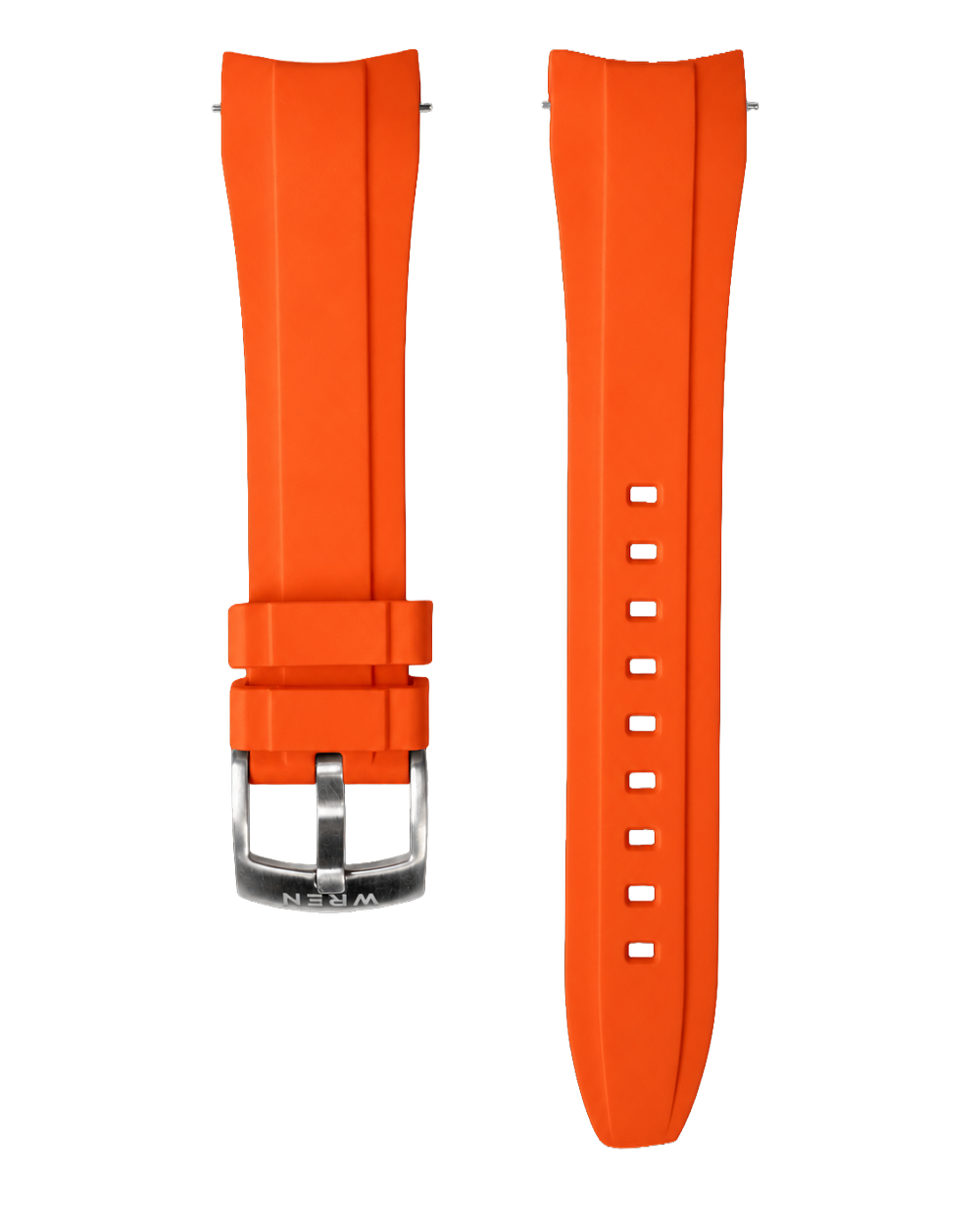 Orange Rubber Strap 22mm