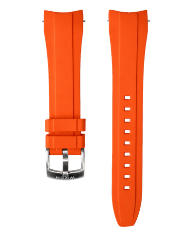 Orange Rubber Strap 22mm