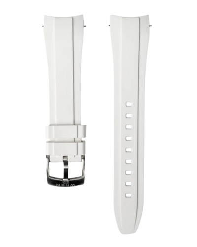 White Rubber Strap 22mm